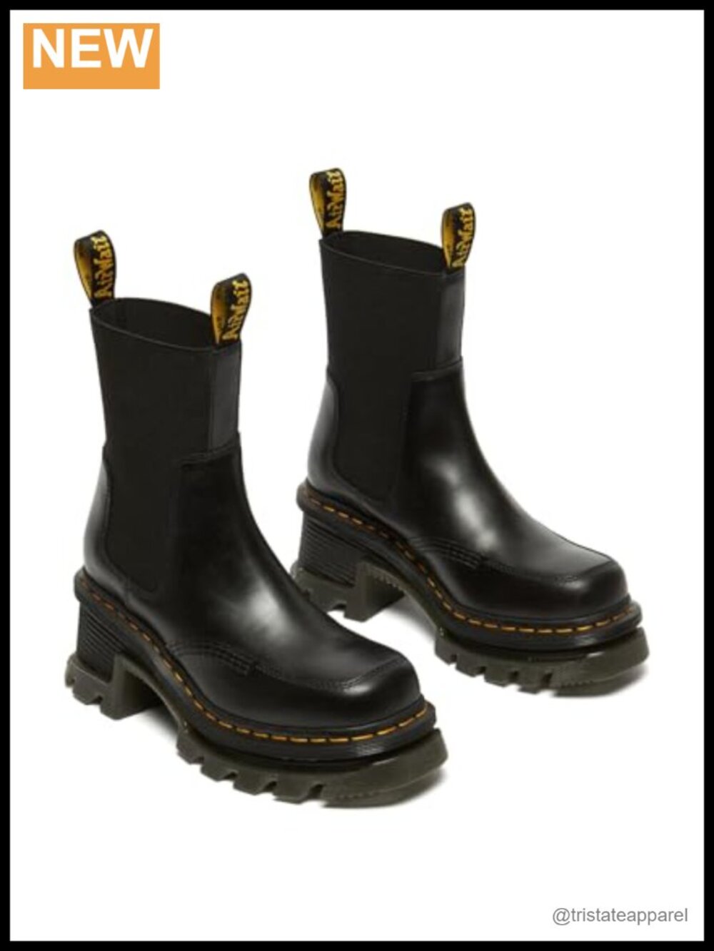 Corran Chelsea Boots, Women's Pull-On Ankle Boots, Block Heel, Waxed Leather
